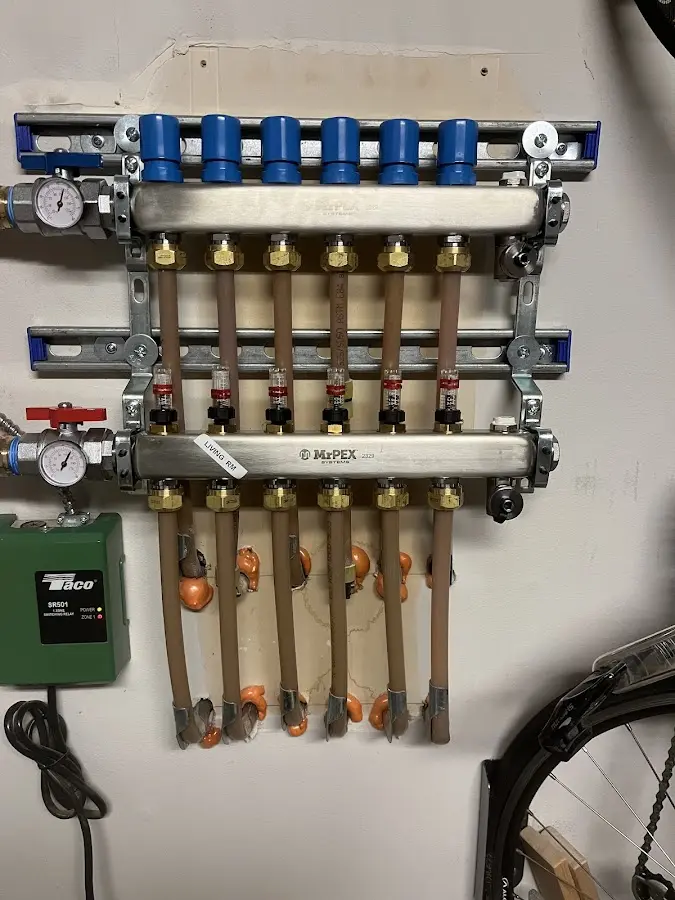 Plumber performing Gas Line Installation at a residential property in Whiteman AFB